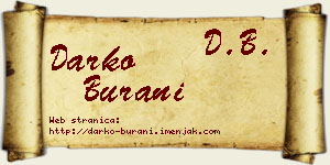 Darko Burani vizit kartica